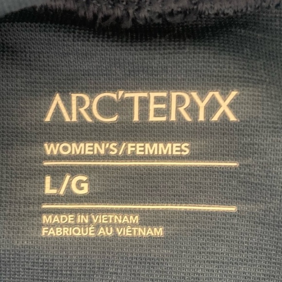 Arc'teryx Lumin Mock Neck Top Cosmic Blue Heather Size Large NWOT - Picture 5 of 9